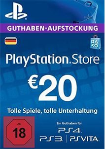 PSN Guthaben Card 20 € Günstiger mit Rabatt